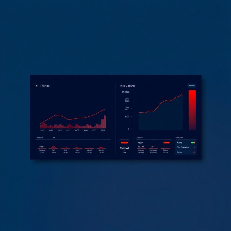 Kontrolni panel s pragovima rizika na tamnoj indigo pozadini